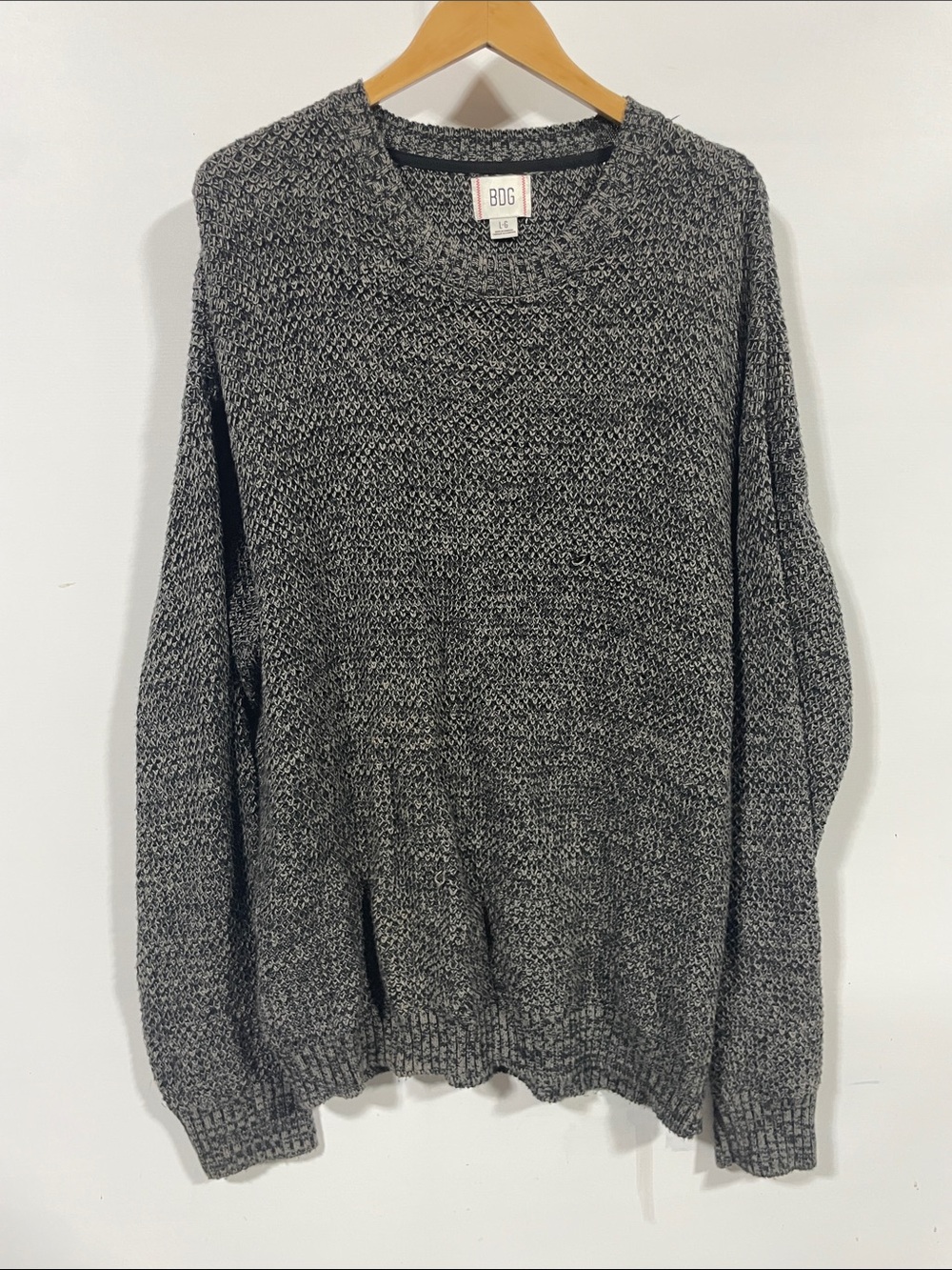 BDG Black & Gray Marled Crewneck Sweater